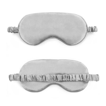 Myk sovemaske øyemaske i silkeflygere - grå