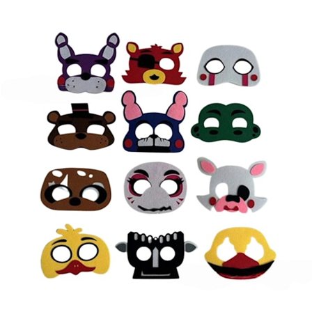 12 stk. Five Nights at Freddys Filtmasker Festartikler Gaver Dekoration