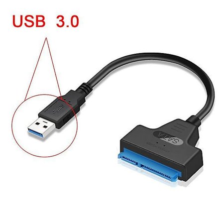 USB-SATA-sovitinkaapeli 2,5 tuuman SSD/HDD-asemille, ulkoinen SATA-USB 3.0 -muunnin ja kaapeli, USB 3.0-SATA III -muunnin (SATA-USB 3.0 -muunnin