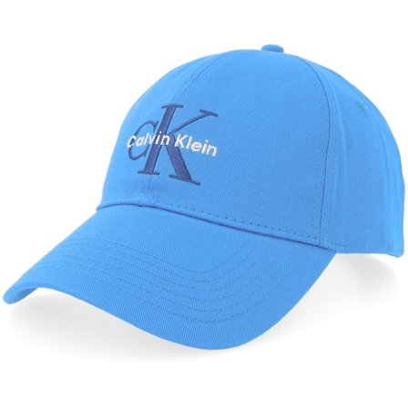 Calvin Klein - Blue - unconstructed - Cap - Monologo Embroidery Baseball Cap French Blue Dad Cap - Hatstore