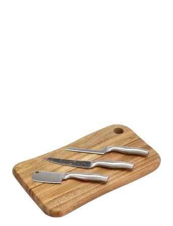 Holm | Ostebræt Med 3 Knive | 38X 22X 1.9CM