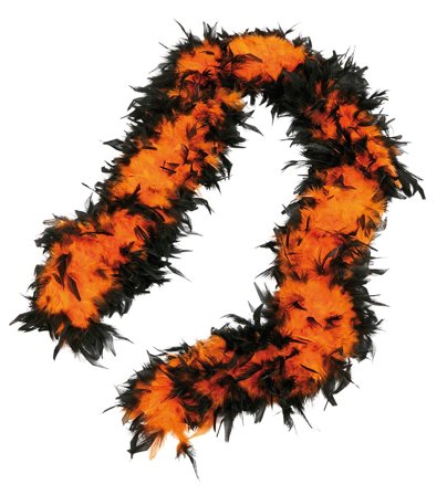 Fjäderboa Orange/Svart