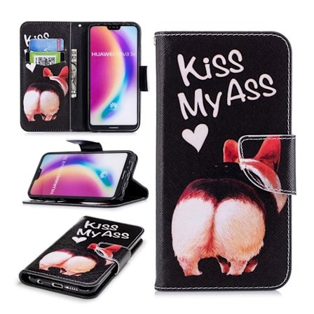 Huawei P20 Lite uniikki suojakotelo - Kiss My Ass