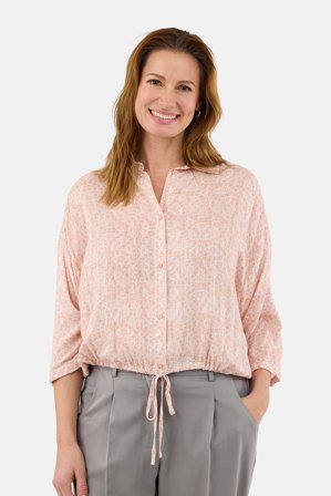 B. COPENHAGEN - 3/4 Ærmet Skjorte – Rosa – Elastik i Taljen