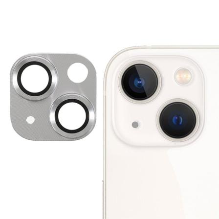 RURIHAI iPhone 13 metallikehys karkaistu lasi kameran linssin suojus - Hopea Silver grey