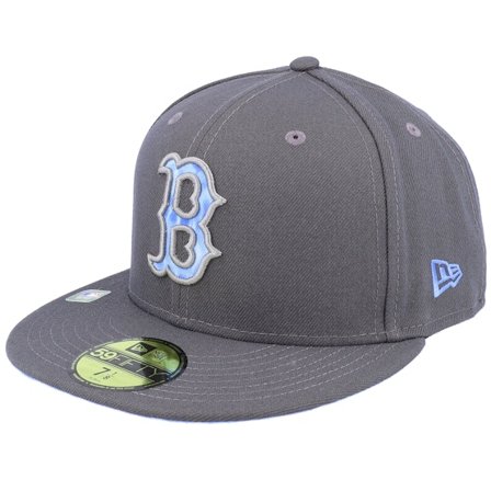 New Era - MLB Grey fitted Czapka Z Daszkiem - Boston Red Sox MLB22 Fathers Day 59FIFTY Charcoal Fitted @ Hatstore