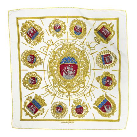 Hermès Vintage, Pre-owned Scarf Wit, Dames, Maat:ONE Size