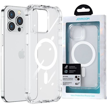 Joyroom Magnetic Defender Magnetic Case for iPhone 14 Armored Case med kroker Stativ gjennomsiktig (kompatibel med MagSafe)