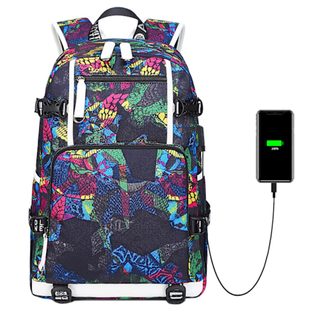 Rese- och laptopryggsäck med USB-port