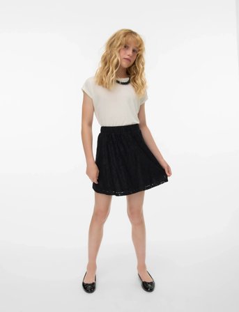 Vero Moda Girl Vmcoco Lace Short Skirt Girl - Black - 158/164