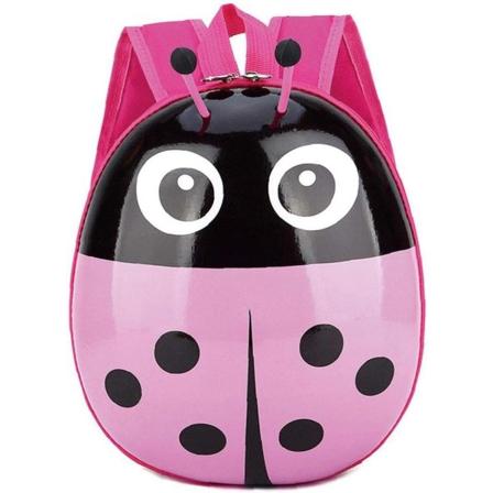 CDQ 1 st Nyckelpiga ryggsäck för barn Nylon Söt djur Chafer nyckelpiga djur bokpaket (rosa) Rosa