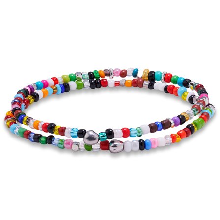 Amalfi | Pulsera de cuentas de cristal multicolor en tonos claros para hombres - Pulseras de perlas