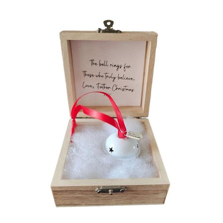 Magisk Juleklokke Vintage Jernklokke Dekor Jule Souvenir Klokke i Treboks for Tre Hjemmefester Dekor