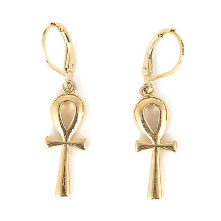 Guld Farve Egyptiske Ankh Øreringe Ankh Kors Øreringe Religion Egypten Hieroglyffer Crux Ansata Smykker