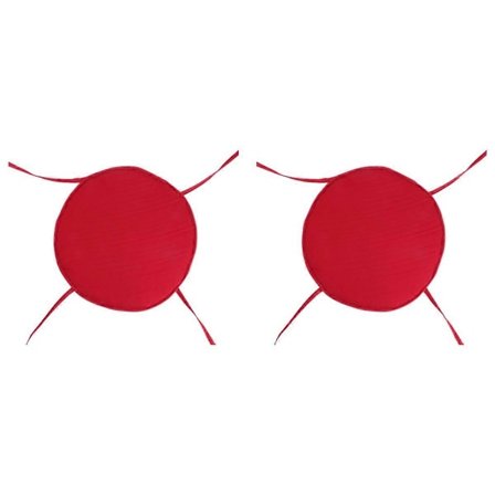 Runde Stolehynder, 2 stk. Cirkulære Vandtætte Hynder til Indendørs Udendørs Have Spisning Kontor