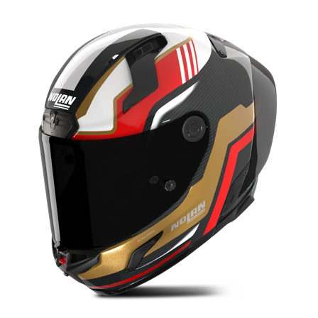 Nolan X-804 RS Piega Full Face Helmet Gold/Red/Green Metal Glossy XL