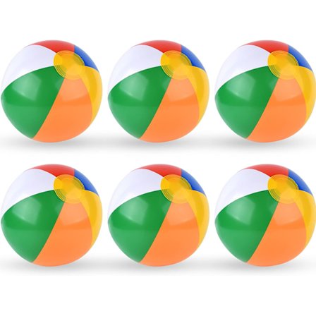Strandballer Oppblåsbare Strandleker Regnbue Strandball Bulk for Familie Svømmebasseng Strandfest Sommerspill