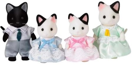 Sylvanian Families Tuxedo Kattefamilie 4stk