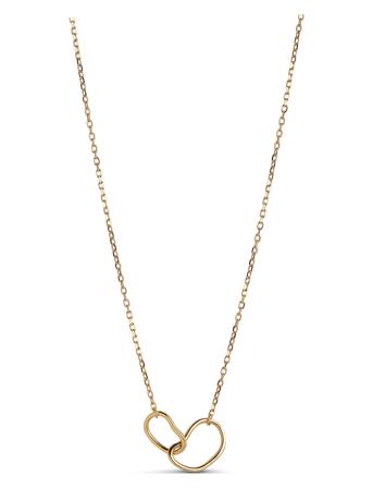 Organic Double Circle Necklace Accessories Jewellery Necklaces Dainty Necklaces Gull Enamel Copenhagen*Betinget Tilbud