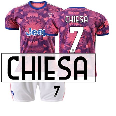 22 Juventus tröja away NO. 7 Chiesa tröja