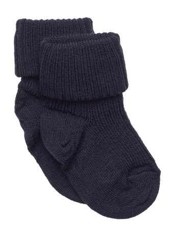 mp Denmark Wool Rib Baby Socks - Navy - 22/24