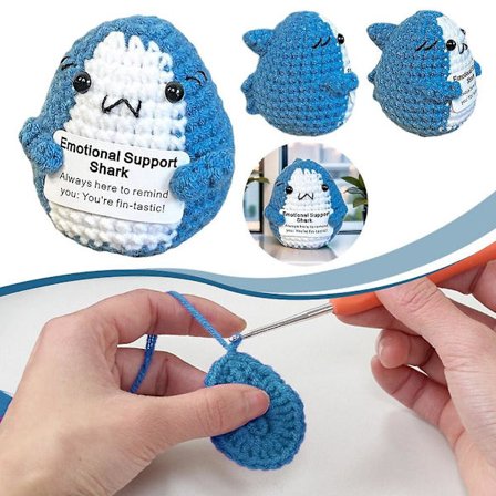 Heklet Hai-Gave, Heklet Emosjonelt Støttedyr, Unik Bursdagsgave