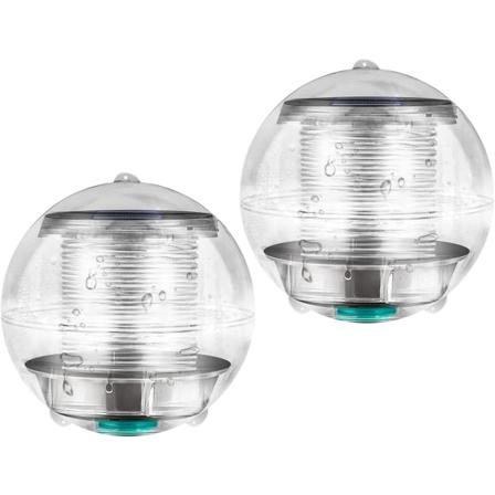 Poollampor, 2-pack Med 7 Färgskiftande Flytande Solarlampor, W