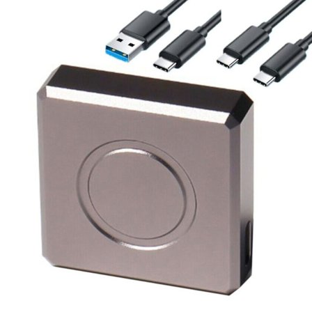 2 NVME SSD Mobilt Hölje Aluminiumlegering Solid-State Drive Box Nytt För 2230 Yo (Med AC-kabel)