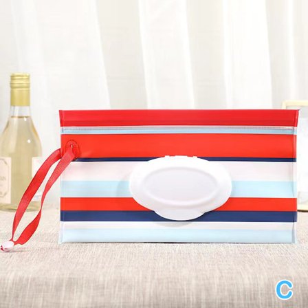 Bærbar baby våtservietter Bag Tissue Box Container Miljøvennlig R