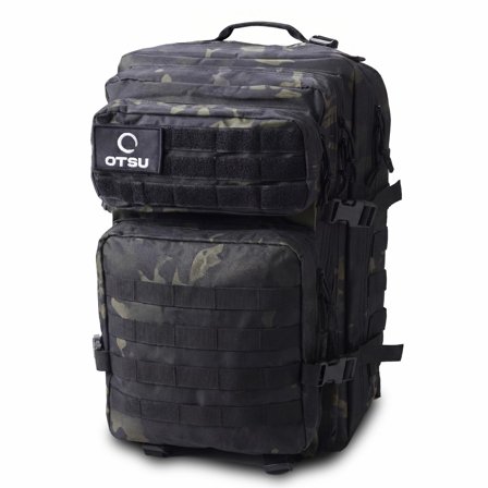 Expedition | Zaino tattico mimetico scuro da 40L con spazio per patch per uomini - Zaini