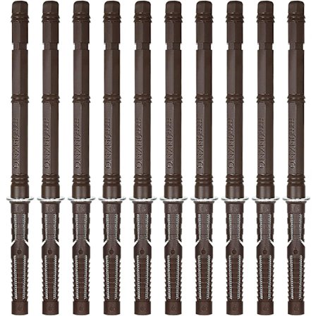 10 stk. Flydende Hyldebeslag, 14 x 140 mm Skjulte Hyldebeslag Brun Farve Høj Belastning Stor Størrelse Beslag