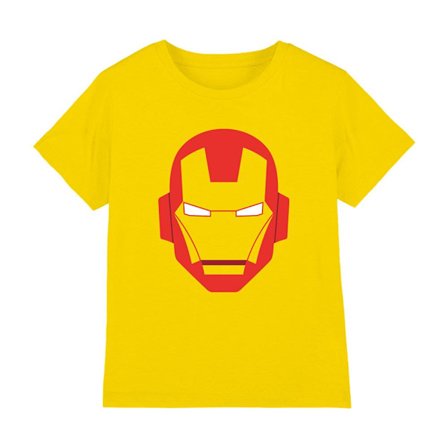 Marvel Barn/Barn Iron Man Ansikte T-shirt 3-4 År Gul