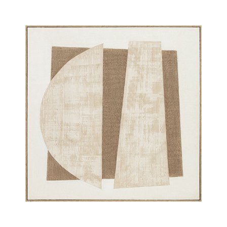 Seinätaide kankaalle kehyksillä, 80x80 cm, Beige