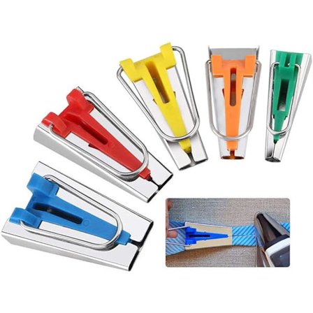 5 stk Stoff Biais Bånd Maker Verktøy for Sy Quilting 4