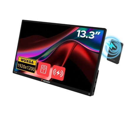 Verbatim Portable 13.3" WUXGA Touch Monitor ALU + Wireless Power Bank