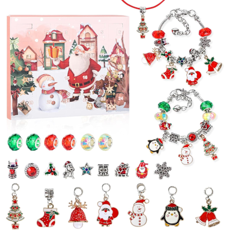 Charm Armbånd Adventskalender - 2024 Jule Nedtælling for Piger