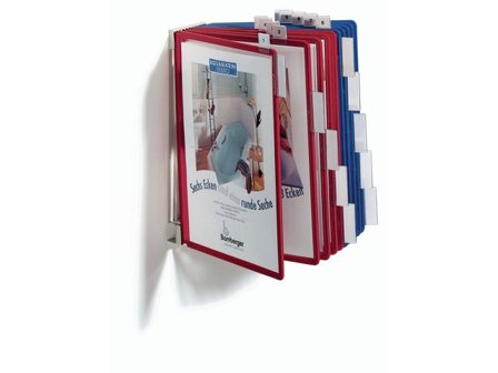 DURABLE Function väggmodul 10, A4, väggmonterbar, grå - Lyreco - Kontorsmaterial - Till skrivbordet - Bordsställ och panelsystem