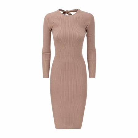 Elisabetta Franchi - Klänningar - Beige - Dam - Storlek: Xs, Dam, Storlek: XS