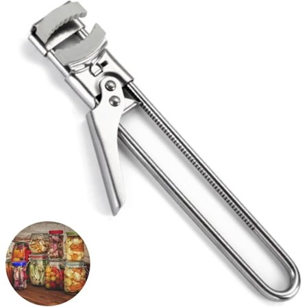 Manuel dåseåbner krukkeåbnere til gigt justerbar dåseåbner køkkenredskab flaskeåbner rustfrit stål køkkenredskab flaskeåbner dåselåg