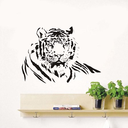 Vild tiger vinyl vägg klistermärke