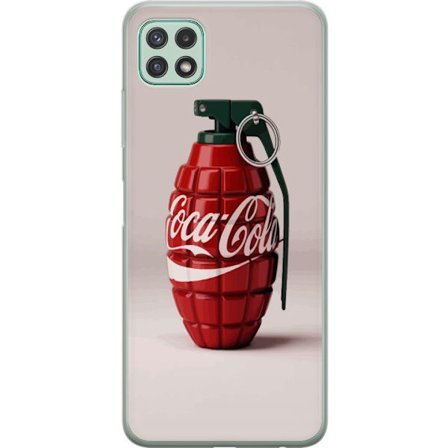 Kompatibelt Mobildeksel til Samsung Samsung Galaxy A22 5G Kunstnerisk illustrasjon av Coca Cola granateple i rødt og grønt, pop art inspirert motiv