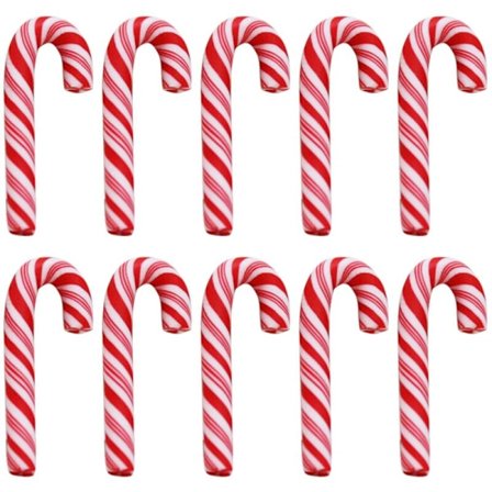 10 stk. Jule Serie Rød Candy Cane Keramik Tilbehør Candy Cane Dekoration