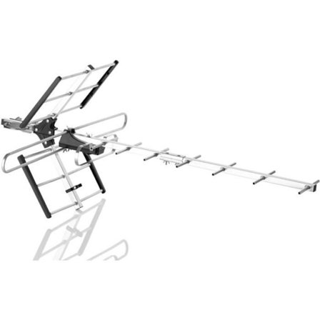 EN FÖR ALLA SV9357 - Utomhus-TV-antenn, Full HD, 4G-filter - Enkel installation - Grå