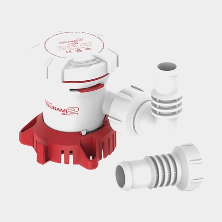 Nedsænkelig elektrisk lænsepumpe Attwood Tsunami Mk2 T500 GPH (28 liter/min), 12 V, manuel driftstart, uden niveauføler