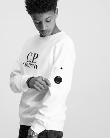 C.P. Company SWEATSHIRT Vit Tröjor Kille - Kids Brand Store