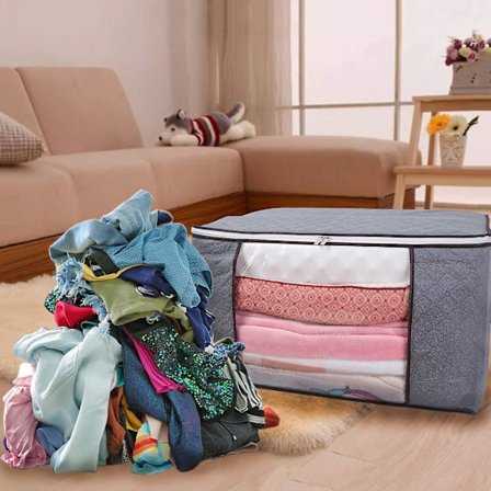 Opbevaringsposer til tøj Fugtbestandig Seng Opbevaringsorganisator Med Stærke Lynlåse Tykt Stof