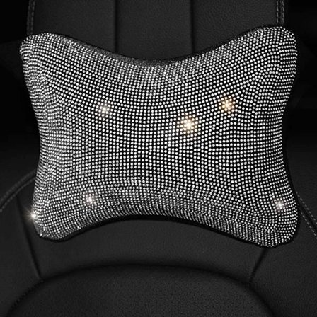 Bling Bling Rhinestone Diamond Crystal Säte Huvudstöd Kudde, Nac