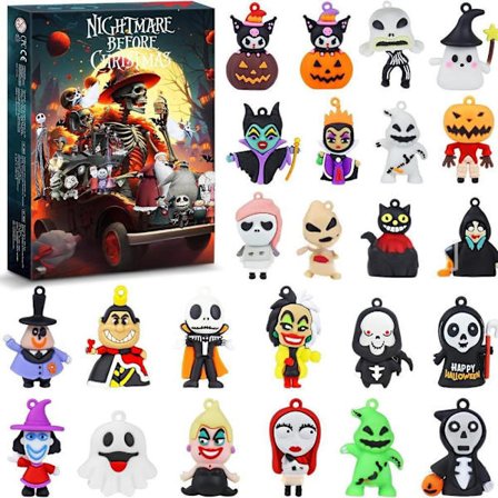 Halloween blind box ornament nedräkning 24 kalender blind box Halloween Gotisk