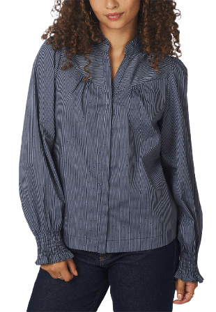 Neo Noir Astrida Stripe Stone Blouse Blusar Dam Blå 42