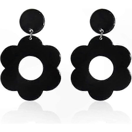 Färgglada Retro Blomma Hängande Örhängen Daisy Drop Örhängen Akryl Blomdesign